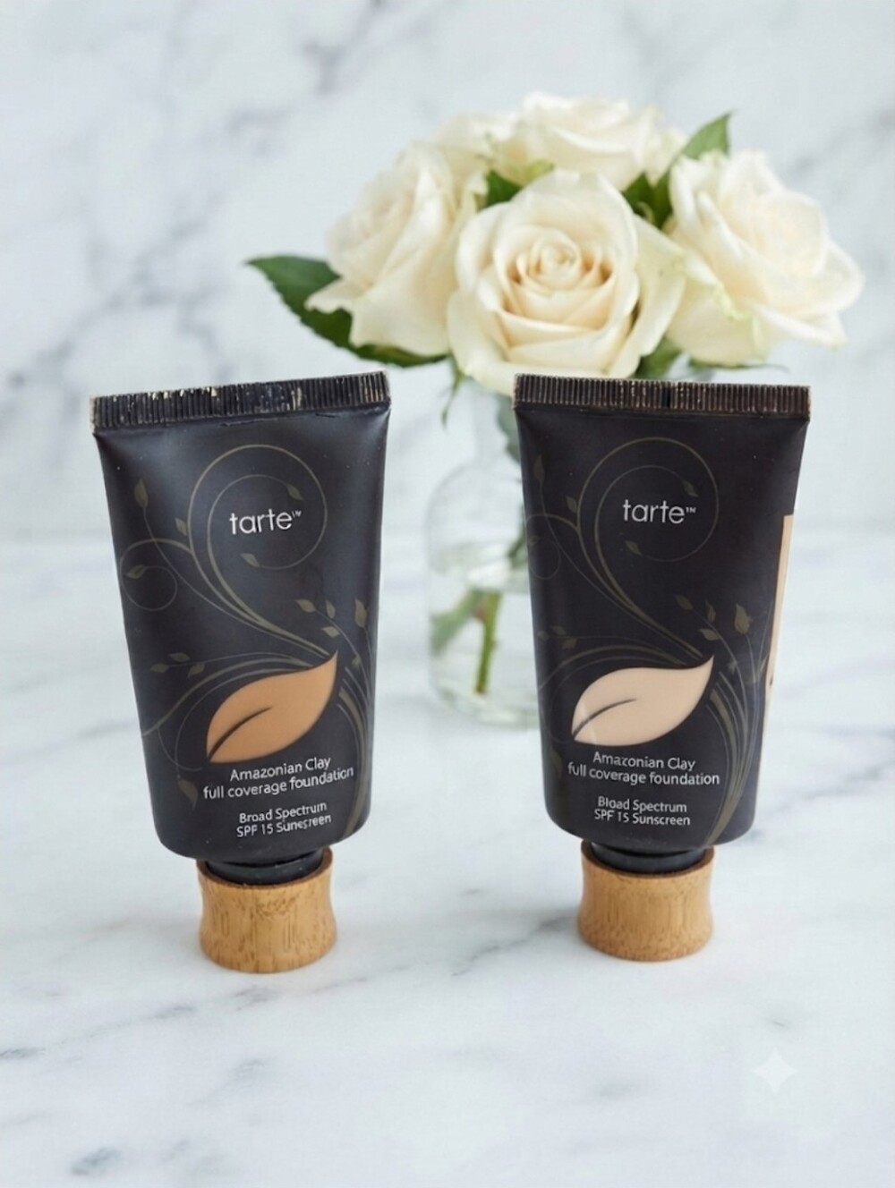 Tarte Amazonian Foundation Duo Light Medium Neutral & Tan Deep Honey☆READ BELOW☆